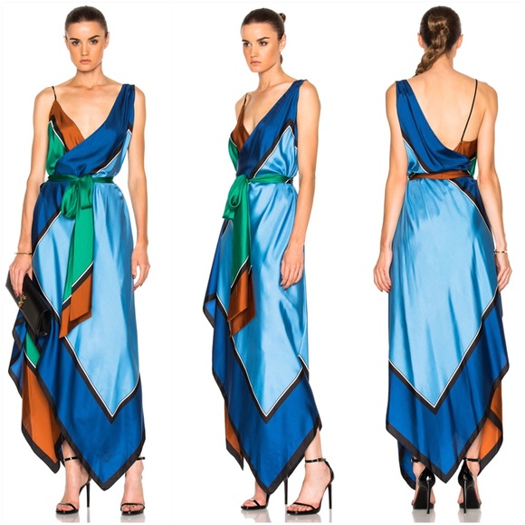 Diane Von Furstenberg Dresses & Skirts - DIANE VON FURSTENBERG Scarf Hem Tiered Midi Dress